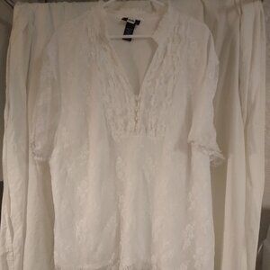 Studio 1940 30/32'w white lace top